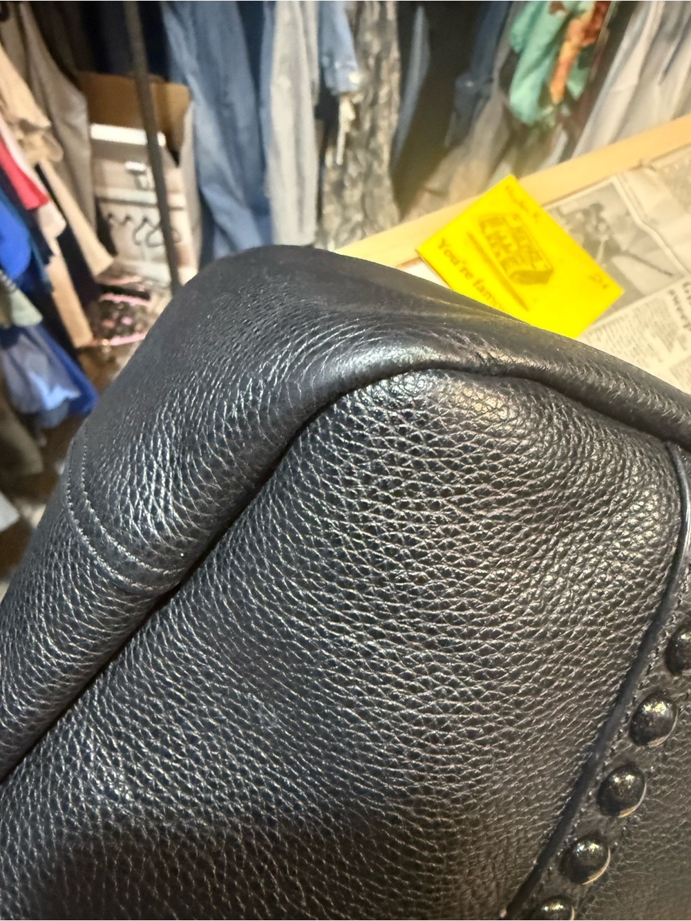 Coach Black Pebbled Leather Tote - Picture 9 of 9